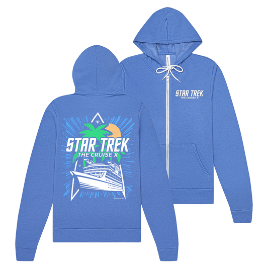 Star Trek: The Cruise X Blue Cruise Ship Full Zip Hoodie (Pre-Order)